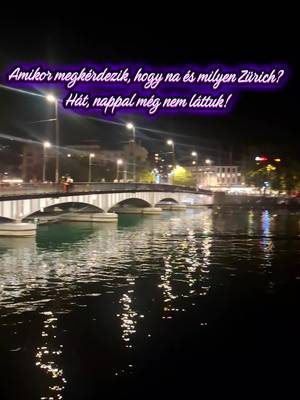 Amikor megkérdezik, hogy na és milyen Zürich? Hát, az a helyzet, hogy nappal még nem láttuk!! 😄😆😂  #zürich #humor #városnézés  #svájc #night 